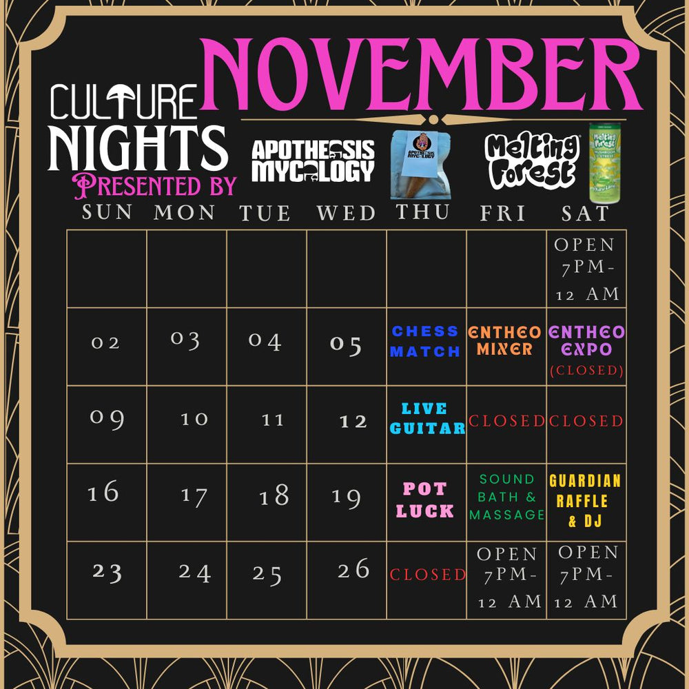 Culture Nights November Schedule
