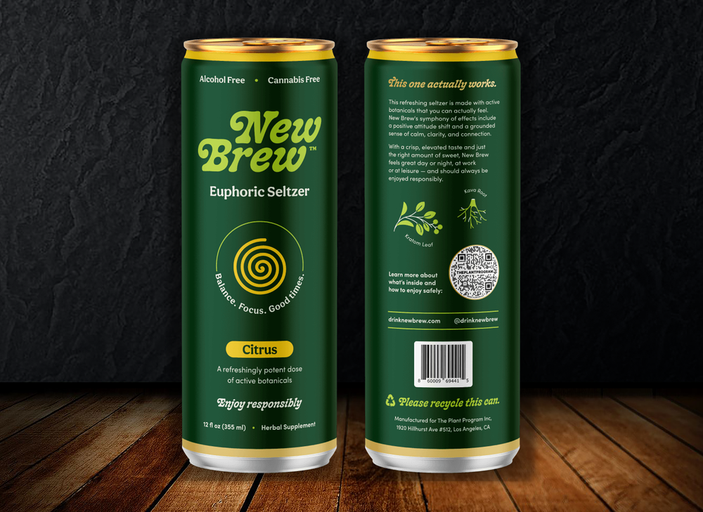 New Brew Citrus Euphoric Botanical Seltzer - (1 12oz Can)