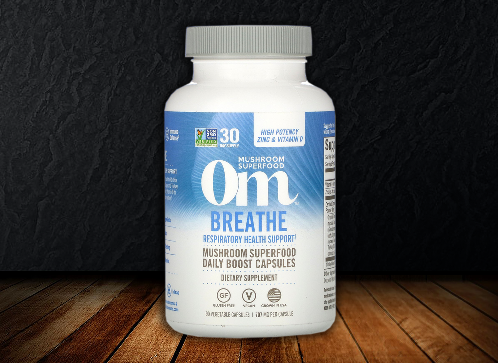 Om - Breathe, Powered by Reishi, 90 vCapsules
