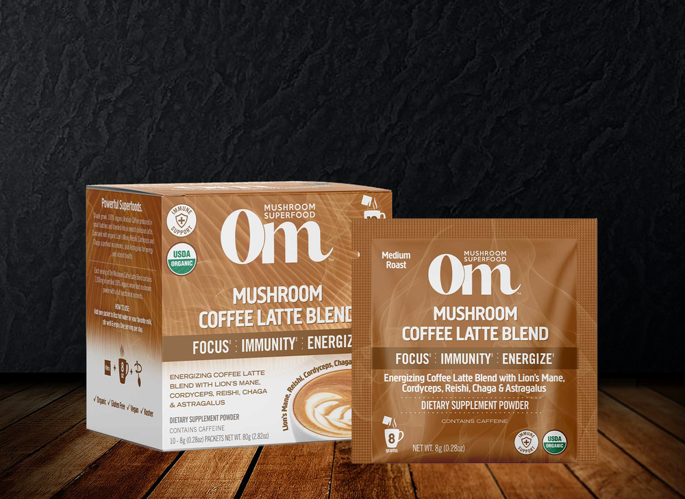 Om - Coffee Latte Blend Organic Mushroom Hot Drink Focus. Immunity. Energize.‡