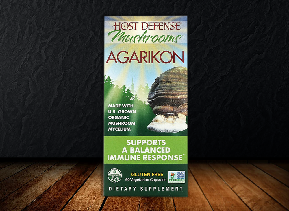 Host Defense - Agarikon - Organic Mushroom Formula for Balanced Immune Support 60 Capsules