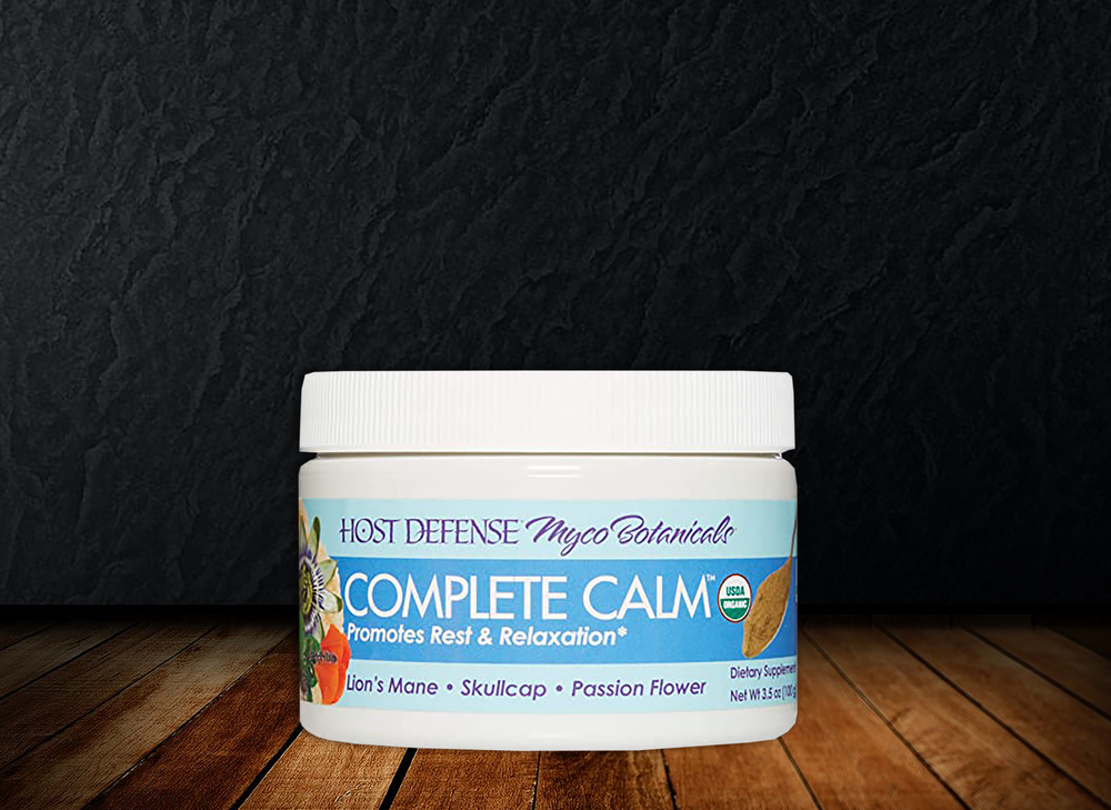 Host Defense - MycoBotanicals Complete Calm Powder - Sleep and Relaxation Support with Superfood Mushroom Mycelium (3.5oz)