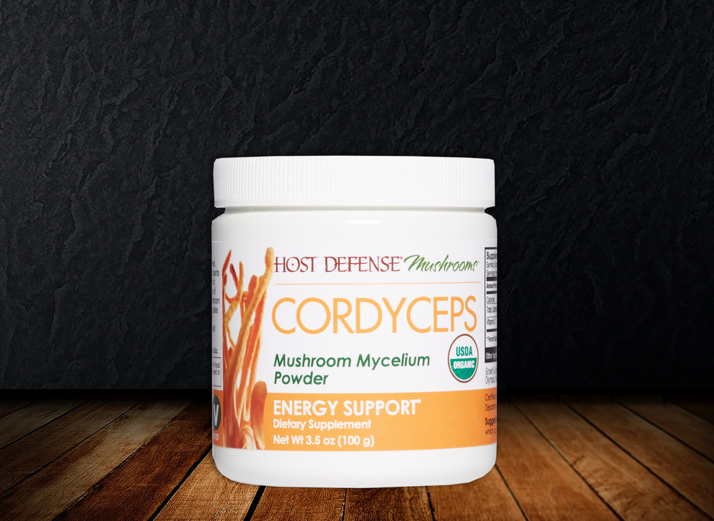 Host Defense - Cordyceps Mushroom Powder - Supports Energy, Stamina and Athletic Performance, Certified Organic Supplement (3.5oz)
