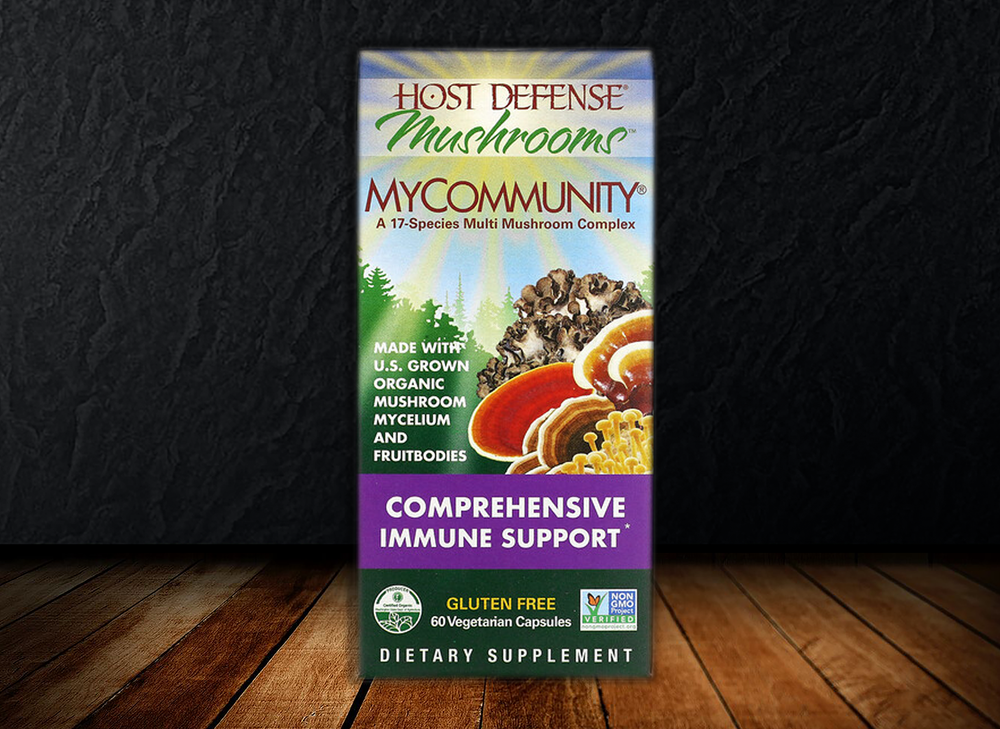 Host Defense - MyCommunity Capsules - Advanced Immune Support, Mushroom Supplement with Lion’s Mane, Reishi, Vegan, Organic, 30/60/120 Capsules
