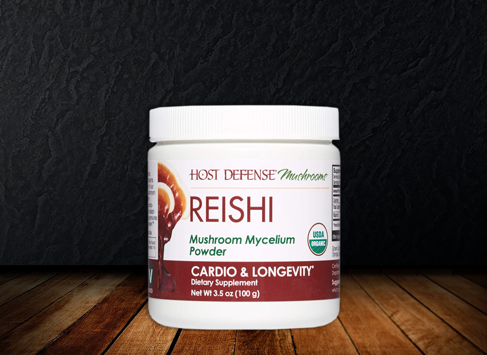 Host Defense - Reishi Mushroom Powder - Supports Energy, Cardiovascular Health and Stress Response, Certified Organic Supplement (3.5oz)