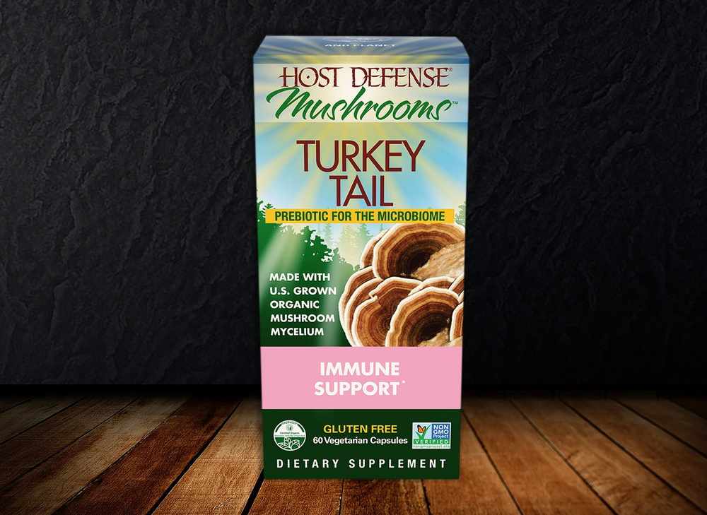 Host Defense - Turkey Tail - Natural Immune System and Digestive Support, Daily Mushroom Mycelium Supplement, USDA Organic, 60/120 Capsules
