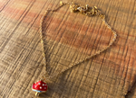 Gold Chain Mushroom Necklace