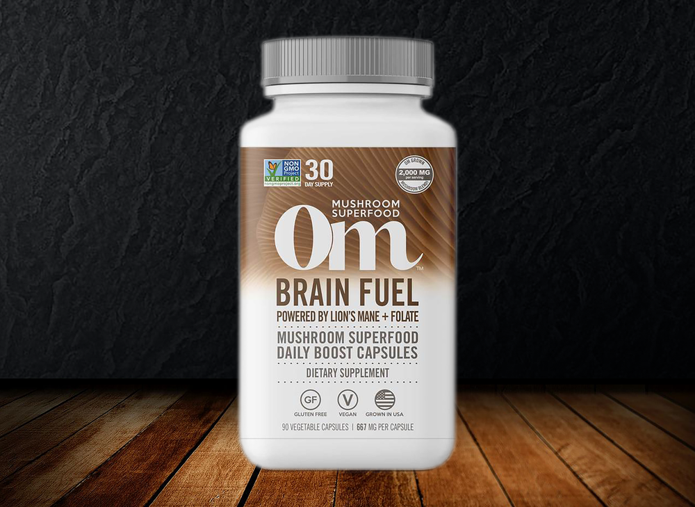 Om - Brain Fuel Mushroom Capsules Lion's Mane + Vitamin B9