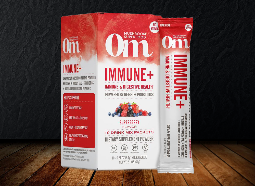 Om - Immune+ Mushroom Drink Mix Broad Spectrum Immune Defense.‡