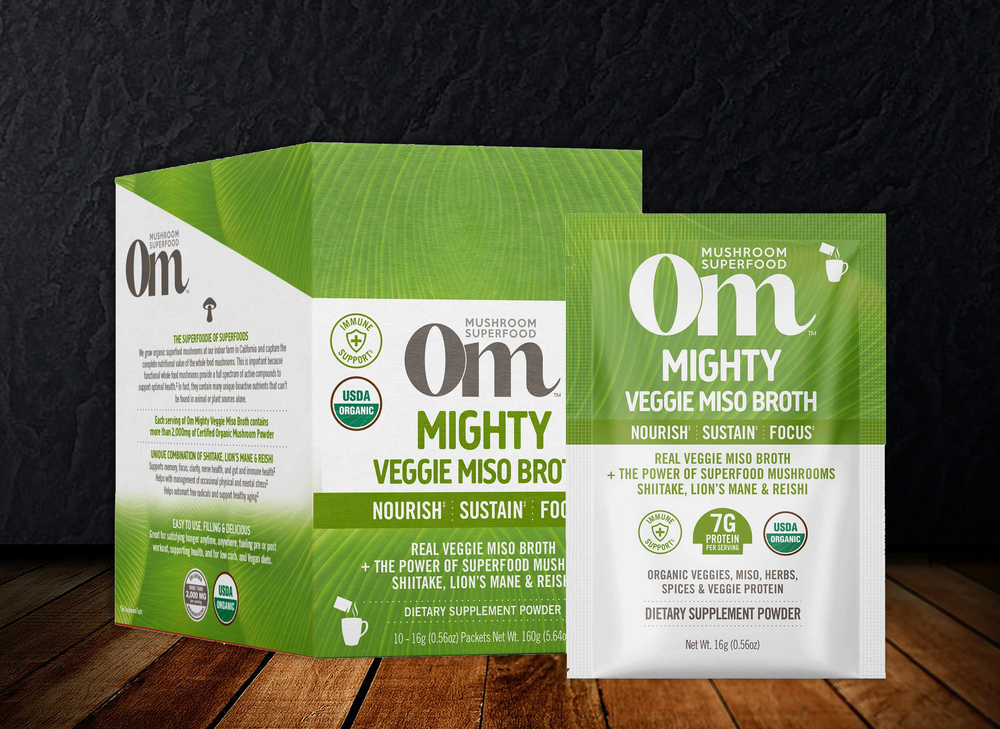 Om - Veggies Miso Broth Organic Mushroom Mighty Broth Nourish. Sustain. Focus.‡
