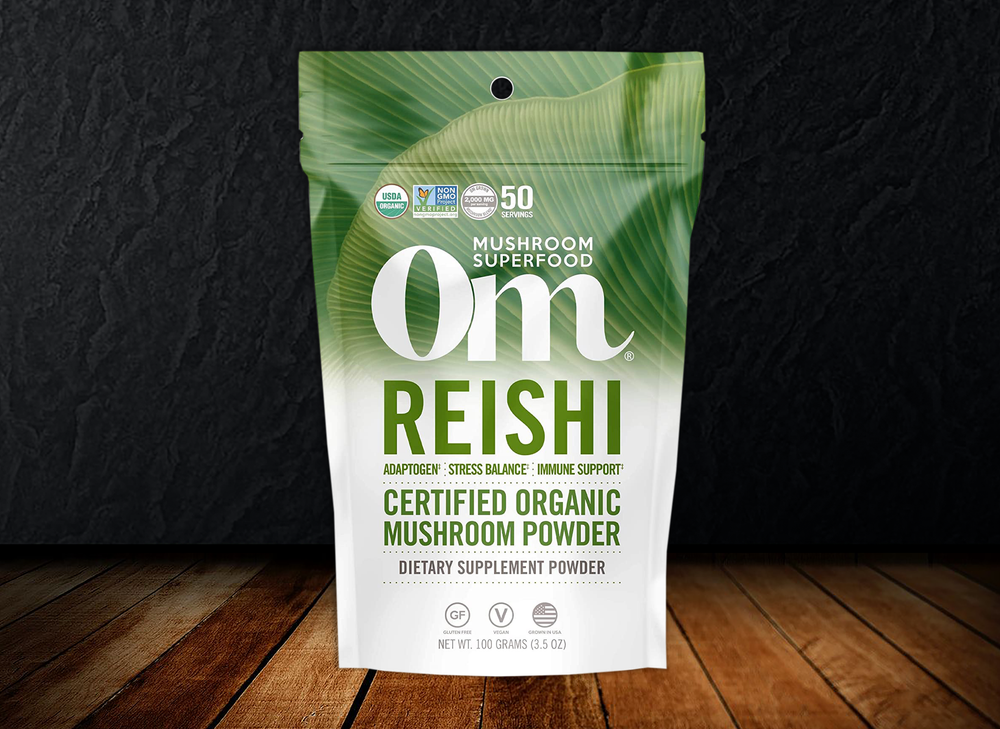 Om - Reishi Organic Mushroom Powder Adaptogen. Stress Balance. Immune Support.‡